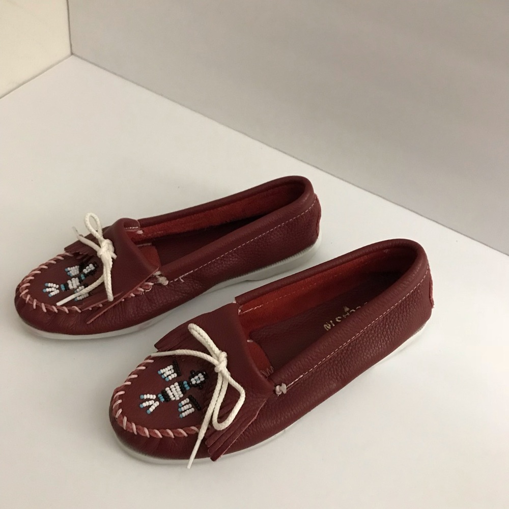 Moccasins Shoes Burgundy